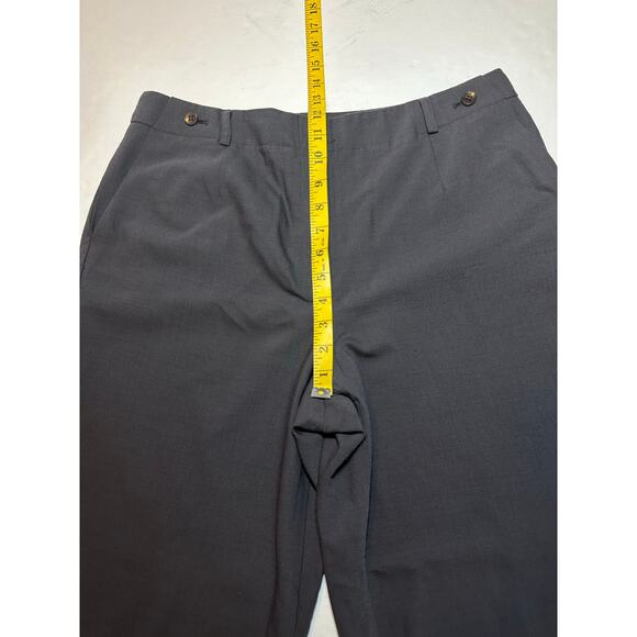 Talbots Dress Pants Women’s Size 12 Gray Wool High Rise Lined Wide Leg Career - Picture 4 of 8
